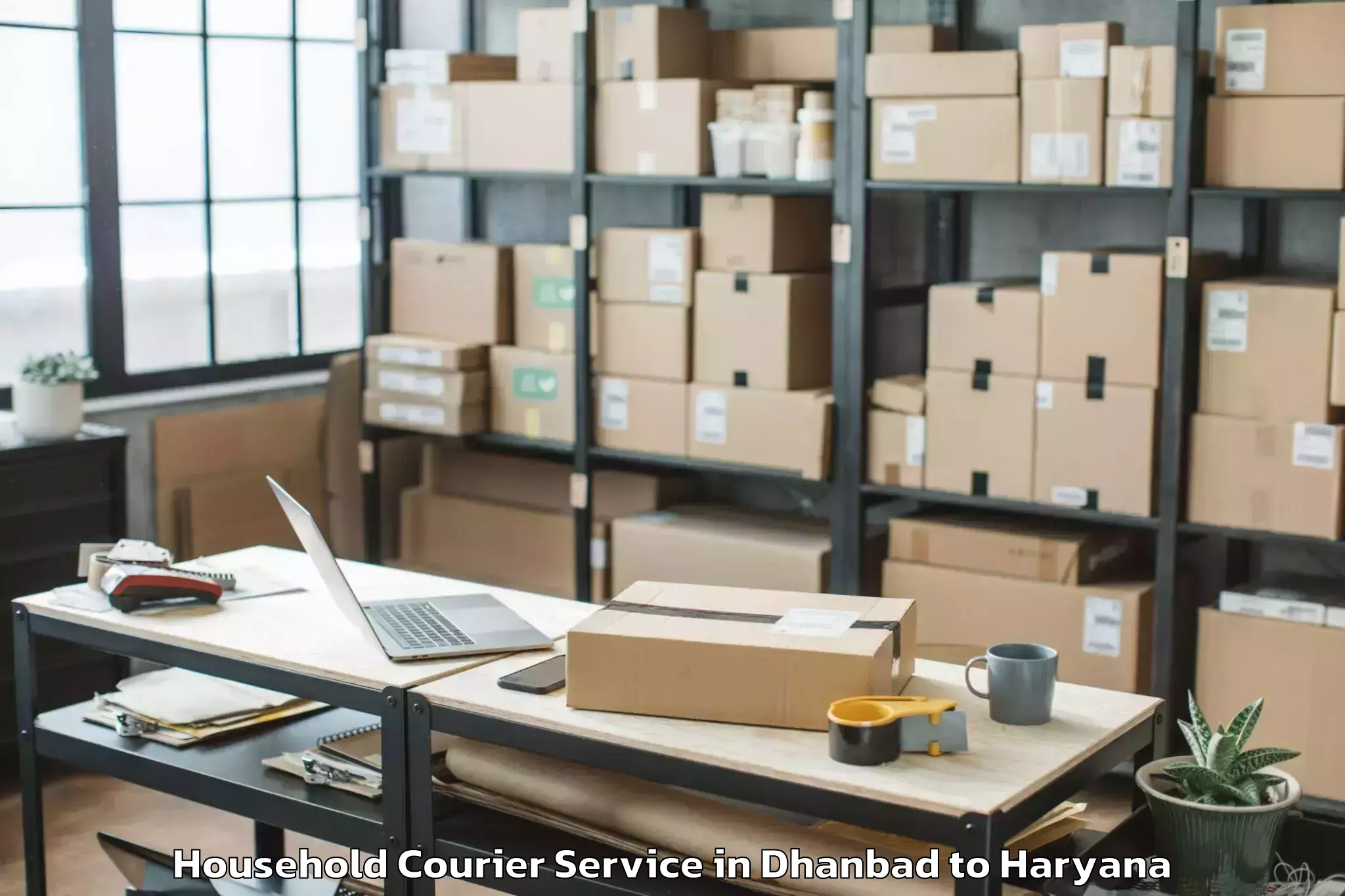 Reliable Dhanbad to Yamunanagar Household Courier